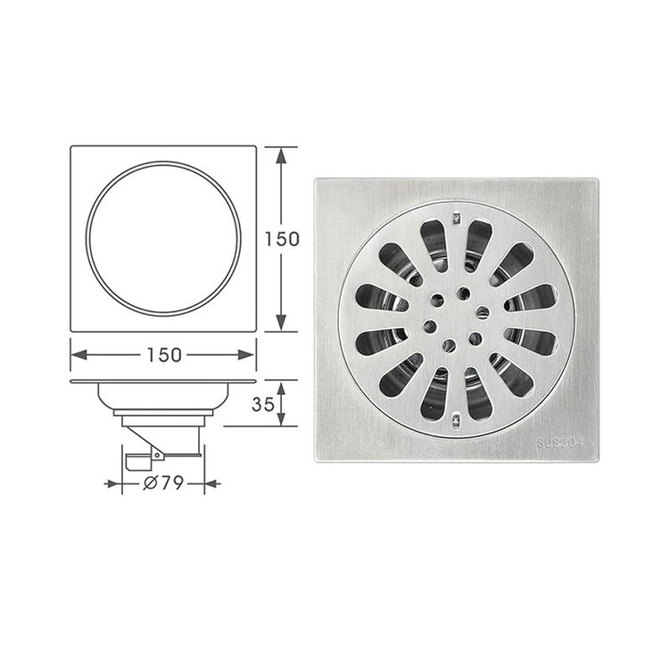 کف شور مدل DN-15-STAINLESS-STEEL