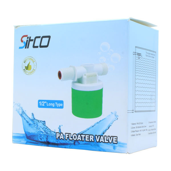 شناور منبع آب سیتکو مدل FLOATING BALL VALVE مناسب برای منبع و مخزن آب سایز 1/2 اینچ